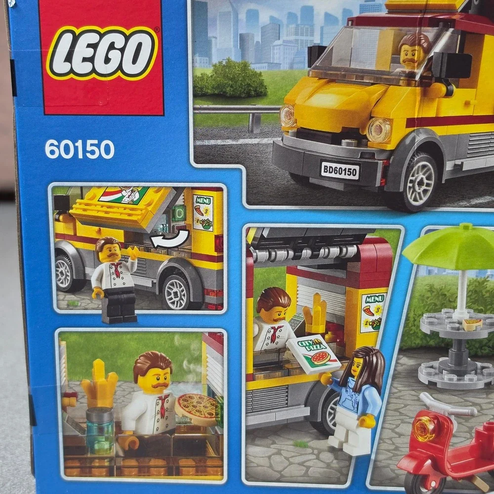 LEGO City Pizza Van 60150 Kids Yellow New Building Toy Set